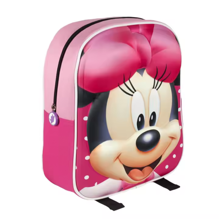 Disney Minnie Mouse Cerdá Mochila Rosa Infantil 3D Oficial con Asas Acolchadas - 1