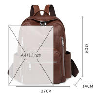 Mochila de viaje de Ocio para Mujer, Cuero PU Bolso Casual,para Viaje Diairo - details 3