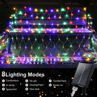 Luces Solares De Red 1pc Jardín Pared Techo 8 Modos Control Remoto Auto Encendido/Apagado Exterior Luces Twinkle Para Patio - details 13