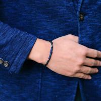 Pulsera Única Para Hombres Con Piedra De Ojo De Tigre 4mm Y Pequeñas Perlas Negras Onyx Pulsera Bohemia De Moda Sin Cierre - details 1