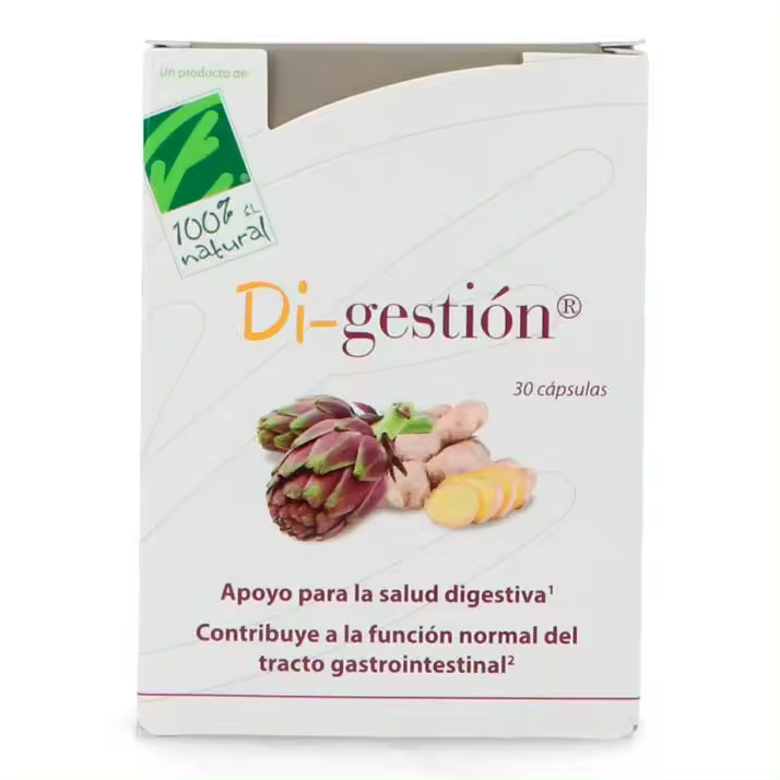 100% Natural Di-Gestion 30 Capsulas - Complemento para la Salud Digestiva - 1