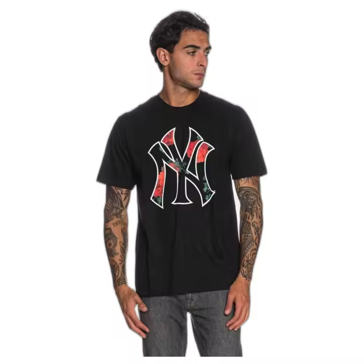 Camiseta de Manga Corta New Era New York Yankees para hombre en color negro - 1