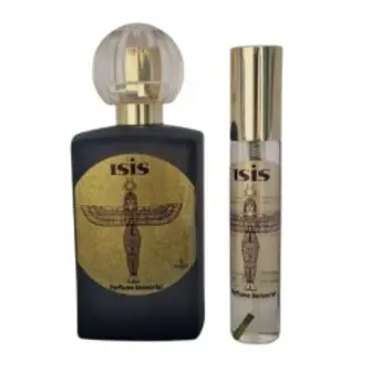 MIAQUA PARFUMS -Perfume LA ESENCIA DE ISIS - Talismán Protector - Fragancia Oriental Floral - 50ML + Perfumero de Bolso 12ML - 1