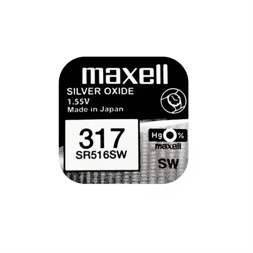 Pila maxell de boton oxido plata 317 SR516SW - 1