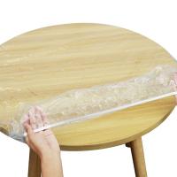 Mantel Desechable De Plástico Transparente Y Grueso PE Para Proteger La Mesa Y Decorar. Apta Para Redonda O Cuadrada Con Boca Elástica. - details 1
