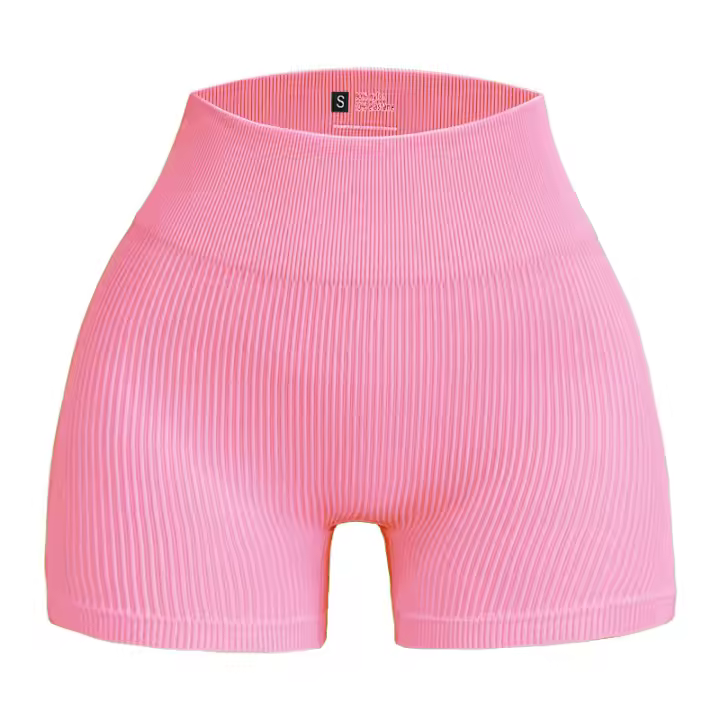 Pantalones De Yoga De Cintura Alta Pantalones De Fitness Para Correr Shorts De Tres Cuartos Sin Costuras En Azul Para Mujer - 1