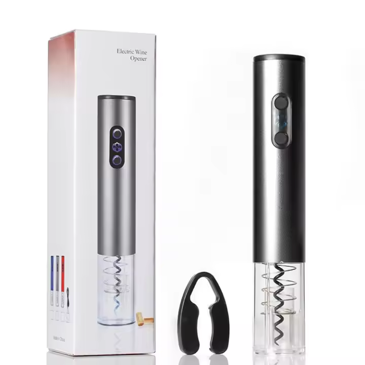 Apretador De Botellas Eléctrico Rojo Cortador De Sellado De Vino Automático Aperturador De Botellas Y Latas Para La Cocina Y El Hogar Accesorios De Cocina - 1