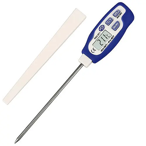 PCE Instruments Termometro de contacto para alimentos / Tiempo de respuesta reducido / Batería intercambiables / Robusto y resistente a golpes PCE-ST 1 - 1