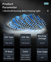 Tira De LED 24V Con Sensor De Movimiento PIR Y Controlador De Carril Para Efecto Pursuit WS2811 2 En 1 Flujo De Agua 10M - details 6