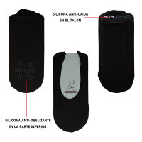 Geshop Yanoir 4 Pares Calcetines Medias Lycra Invisibles Recortables Mujer  Calcetines Medias Corte Bajo Transpirables Antideslizantes  Color Negro, Carne - details 0