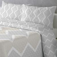 UNIFABRIC HOME TEXTIL Colcha Bouti Primavera Verano Reversible Color Dorado Mod.AZURA Cama 90 ,105,135 y 150  Ligeras y Suaves ,Incluye fundas de cojín,Termosellada No hace bolitas y facil planchado - details 2
