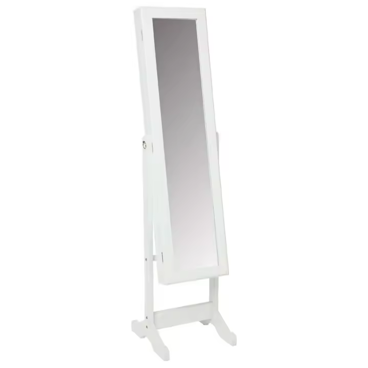 Atmosphera Gabinete de Joyería Blanco Elegante para Guardar Joyas de Mujer en Madera con Espejo - 1