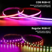 Tiras LED Flexibles WS2811 RGBIC COB Addressable 5M 160 O 576 LEDs DC12V/5V Decoración De Fiesta Para TV Y Habitaciones Color Soñado - details 6