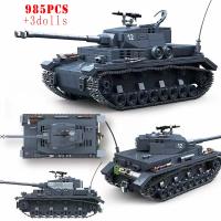 Bloques De Construcción Militar Sherman M4A3 Tanque Medio UK Churchill KV-1 Panzer IV T-34 Juguetes Educativos Para Niños Regalos Para Adultos - details 12