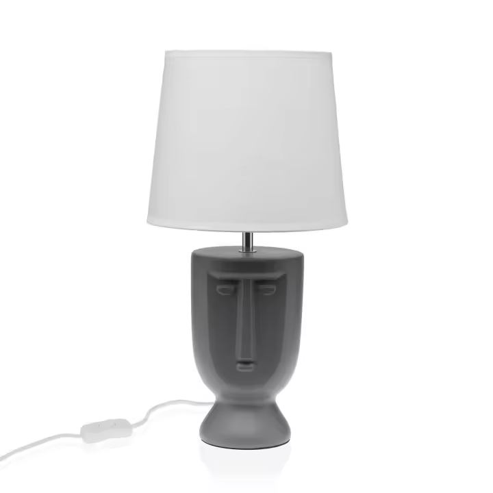 Lámpara de mesa Versa Gris Cerámica 60 W 22 x 42,8 cm - 1
