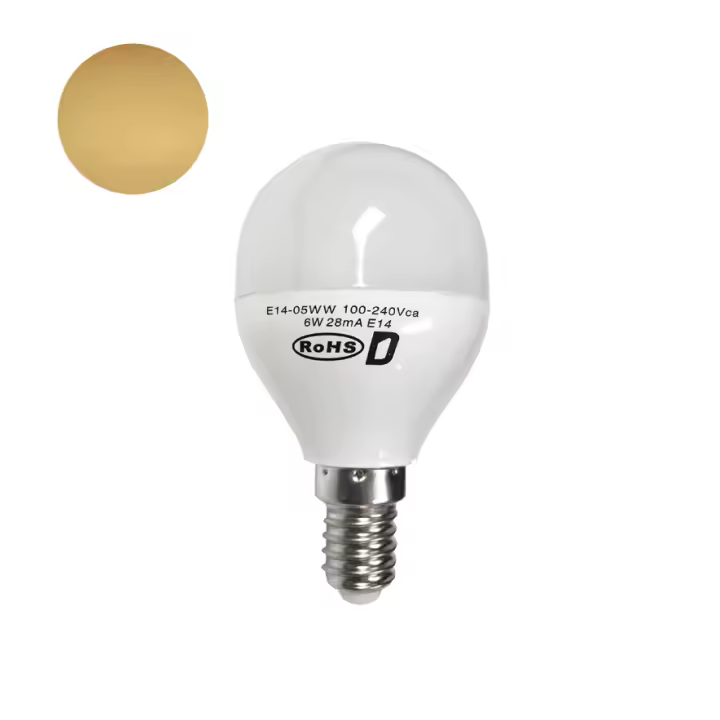 Bombilla LED E14 G45 de Bajo Consumo 6W 470 lúmenes – Ideales para iluminación en hogares, oficinas y espacios comerciales - Marca DEMASLED - 1