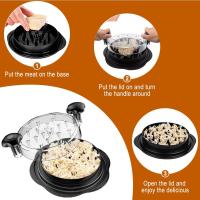 Chicken Shredder Tool, Chicken Meat Shreder with Brush Silicone Pad,Red Chicken Grinder for Pulled Pork, Beef (Black) - details 3