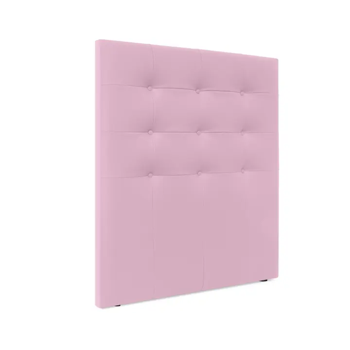 DHOME Cabecero Capitoné hasta el Suelo Cabezal 8cm tapizado ACUALINE Tela y Polipiel para Cama Dormitorio (Rosa Polipiel) - 1