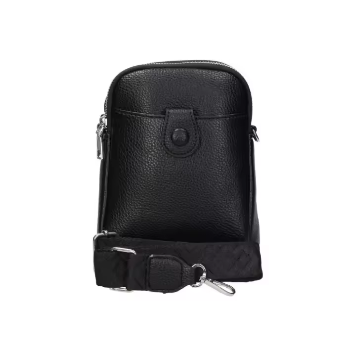 CHENSON | Bolso Bandolera Chenson para Mujer – Bolso Pequeño en Color Negro – Bandolera con Cierre de Cremallera y Clip – Bandolera Ajustable – Casual – Tendencia – Modelo CG-G3701 - 1