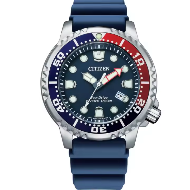 Reloj Citizen Hombre BN0168-06L Eco Drive E168 Esfera Azul Cristal Mineral Antirreflejos - 1