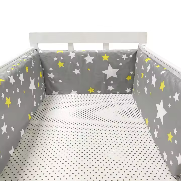 Protector de cuna Chichonera Para bebé, barrera de cama de algodón Para recién nacidos, cojín de trenza, cuna Para El bebé - 1