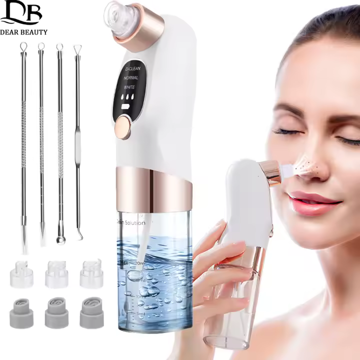 Set De Limpieza Facial Eléctrica Para Quitar Puntos Negros Y Acné Con Aspiradora De Vació Y Agujas Para Puntos Negros Herramientas De Limpieza Para Piel Saludable - 1