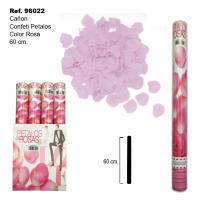 PACK DE 12 CAÑONES DE CONFETI CON FORMA DE PÉTALOS ROSAS 60CM SINI - details 0
