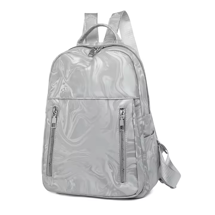 Mochila para mujer, nuevo estilo, ligera, de gran capacidad, sencilla, de PU, mochila versátil y de moda para mujer. - 1