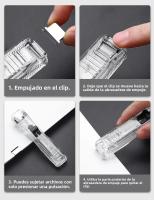 Nueva Estapadora Con Clip De Presión Y Distribuidor De Cinta Para Desmontaje De La Pinza De La Estapadora Suministros De Oficina Set De Escritorio Estapadora Mini Material De Goma - details 5