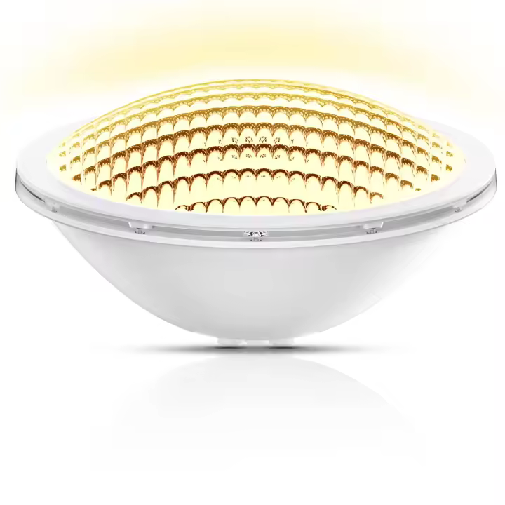 Lámpara de piscina PAR56, 18 W, impermeable, IP68, fuego LED sumergible para piscina, 12 V DC/AC, Blanco cálido 3000 K - 1