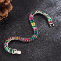 Pulsera de Plata de Ley 925, Pulsera de circonitas de Colores, Joyería de lujo, Gift de fiesta, Gift para Mujer - details 6