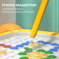Tablero De Dibujo Magnético Para Niños Grande Con Perlas Y Lápiz De Borrado Fácil Juguete Montessori De Crabece Unisex - details 3
