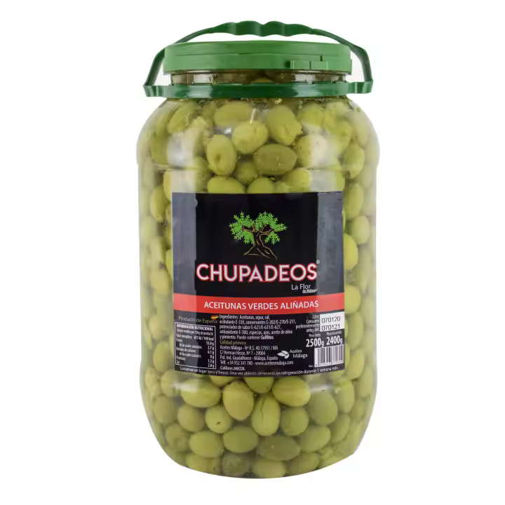 ACEITUNAS VERDIAL CHUPADEOS BOTE PET 3KG (2.25 KG ESC) - 1