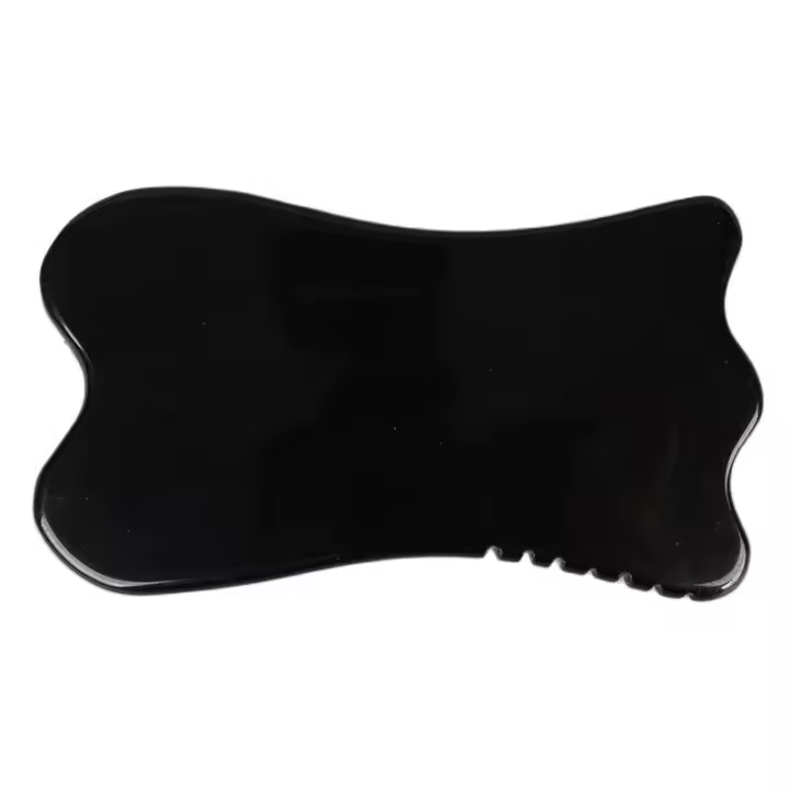 Gua Sha De Obsidiana Grande Herramienta De Cuidado De La Piel Y Masaje De Cristal Negro Para Elevación Del Piel Tamaño 120*70 Mm Peso 95 G - 1