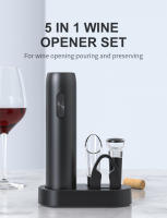 Abreventanas Eléctrico Automático Para Botella De Vino Con Cortador De Sellado Y Base Herramientas Para Cocina Bar Fiesta - details 11