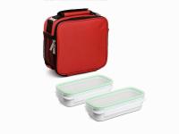 Bolsa Térmica Porta Alimentos, con 2 Tuppers Herméticos de 0.75L de Plástico, Tatay Urban Food Prime Color Rojo - details 1