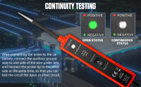 EM285 DCGarantía De 1 Año Prueba De Sistema Eléctrico Automotriz Con Luz LED Identificación De Polaridad Prueba De Continuidad Y Cortocircuito 6-24V - details 2