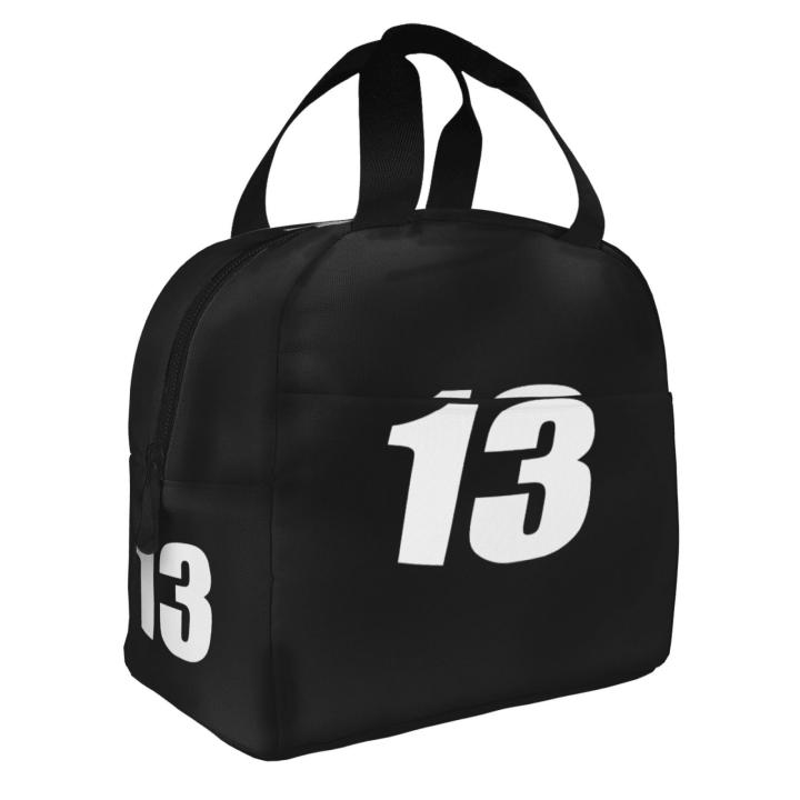 Number 13 Pattern Insulated Lunch Bag for Women Men Portable Thermal Cooler Insulated Lunch Box Picnic Travel Food Tote Bags