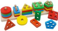 Juguetes Educativos De Madera Montessori Para Bebés Y Niños Menores De 6 Años Organizador De Formas Y Colores Bloques De Puzle Grandes De Geometría Para Niños - details 9