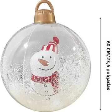 Bola Inflable De Navidad De 60 Cm – Decoración Grande Para Patio O Jardín, De PVC Resistente