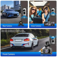 Cámara DVR De Coche WIFI 3 Canales Dash Cam Registrador Interior De Vehículo Mini Registrator FHD 1080P Video Recorder - details 3