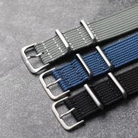 Nueva Correa De Reloj De Nylon Con Ribbed 18mm 20mm 22mm Accesorios Para Relojes Militares Pulseras De Fabricante Unisex - details 1