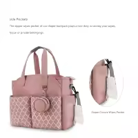 Bolsa de Pañales para Bebé de Gran Capacidad Bolsa de Maternidad Impermeable Multifuncional Portátil para Cuidado del Bebé Material de Poliéster - details 10