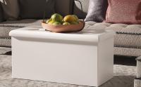 T-lovendo Puff de Almacenaje Plegable Apariencia de Lino 38x76x38cm - details 0
