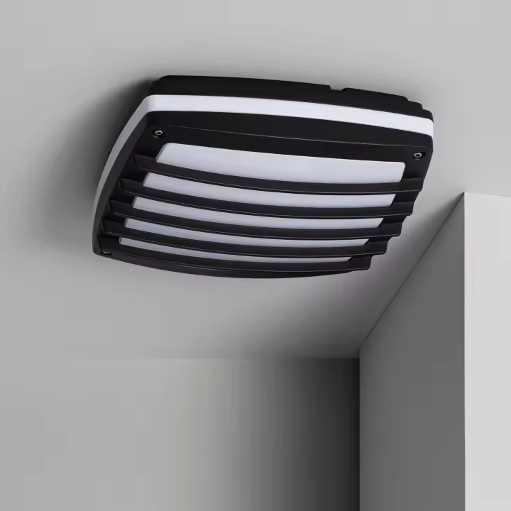 Ledkia Plafón Cuadrado Aluminio para Exterior 300x300 mm Domia - 1