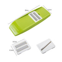 LMETJMA Slicer De Mandolina En Acero Inoxidable Con 3 Hojas Cortador De Verduras Para Patatas Y Zanahorias KC0083 - details 1