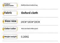 Kit Médico Deportivo Multifuncional Para Exteriores Primera Ayuda Táctica Bolsa Portátil De Oxford Negro Verde Militar Unisex - details 2