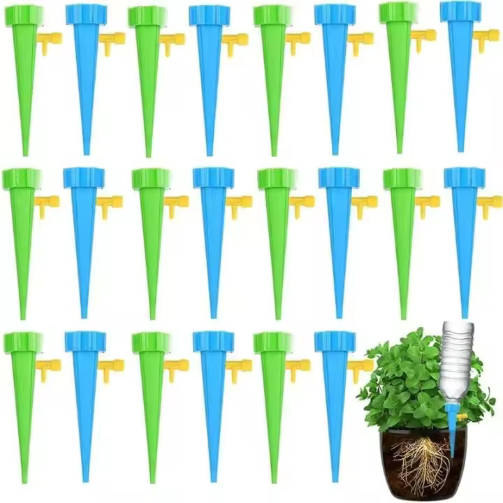 40 botellas de Riego por Goteo, Riego automático de Plantas, Riego por Goteo con válvulas para Jardín, Hogar, interior, exterior,... - 1