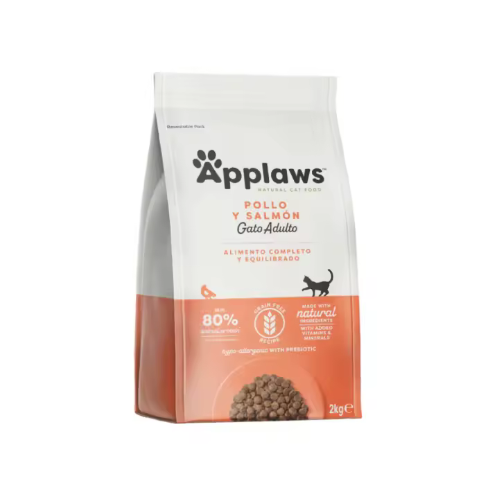 Applaws Comida para Gatos Adultos Pollo y Salmón - Sin Cereales y con Ingredientes Naturales para una Alimentación Saludable - 1