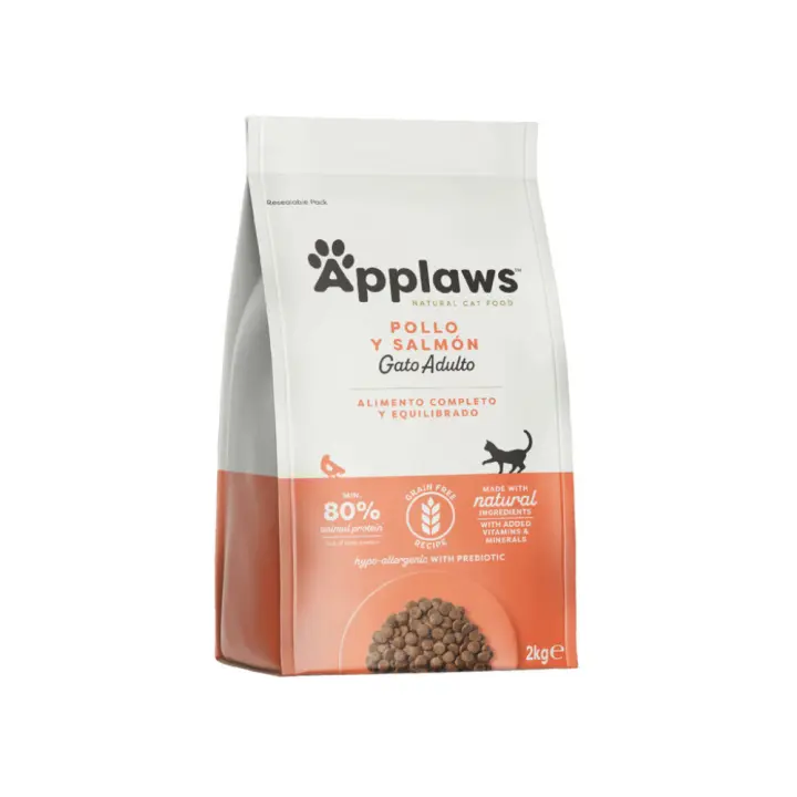 Applaws Comida para Gatos Adultos Pollo y Salmón - Sin Cereales y con Ingredientes Naturales para una Alimentación Saludable - 1